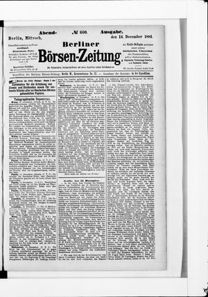 Berliner Börsen-Zeitung vom 14.12.1881