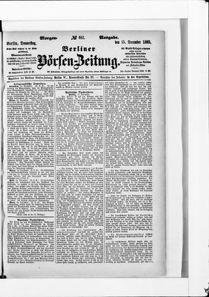 Berliner Börsen-Zeitung vom 15.12.1881