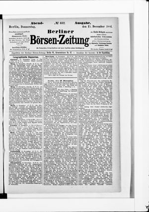 Berliner Börsen-Zeitung vom 15.12.1881