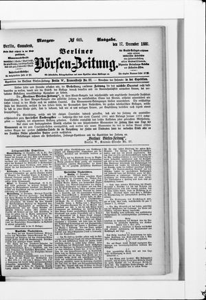 Berliner Börsen-Zeitung vom 17.12.1881