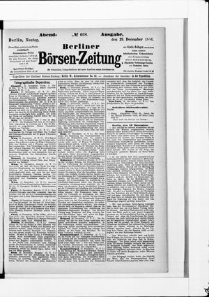 Berliner Börsen-Zeitung vom 19.12.1881