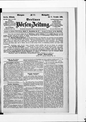 Berliner Börsen-Zeitung on Dec 21, 1881