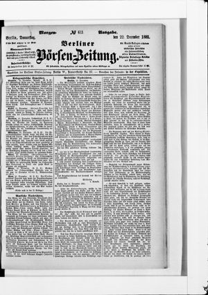 Berliner Börsen-Zeitung vom 22.12.1881