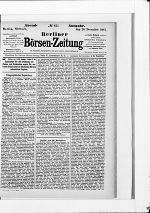 Berliner Börsen-Zeitung vom 28.12.1881