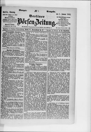 Berliner Börsen-Zeitung vom 01.01.1882