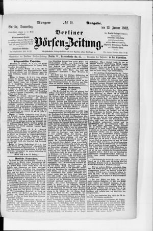Berliner Börsen-Zeitung vom 12.01.1882