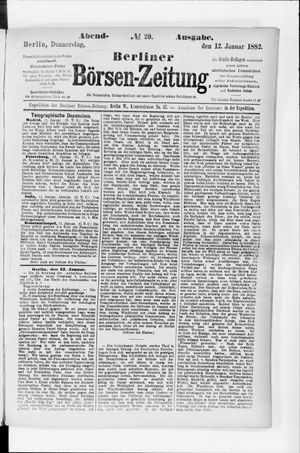 Berliner Börsen-Zeitung vom 12.01.1882