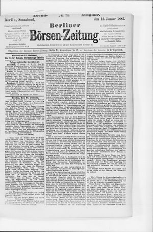 Berliner Börsen-Zeitung on Jan 14, 1882