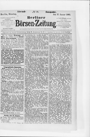 Berliner Börsen-Zeitung vom 17.01.1882