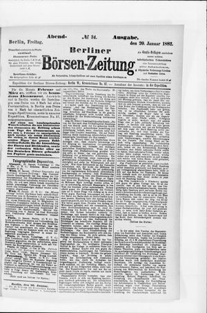 Berliner Börsen-Zeitung vom 20.01.1882