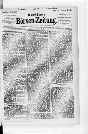 Berliner Börsen-Zeitung vom 24.01.1882