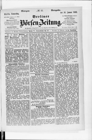 Berliner Börsen-Zeitung vom 26.01.1882
