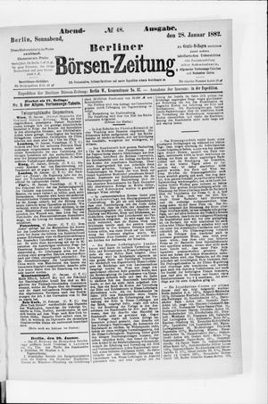 Berliner Börsen-Zeitung vom 28.01.1882