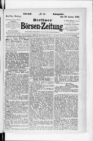 Berliner Börsen-Zeitung vom 30.01.1882
