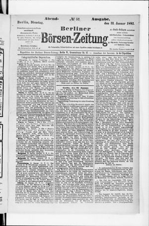 Berliner Börsen-Zeitung vom 31.01.1882