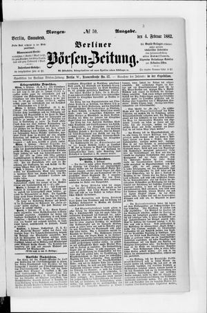 Berliner Börsen-Zeitung on Feb 4, 1882