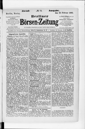 Berliner Börsen-Zeitung vom 13.02.1882