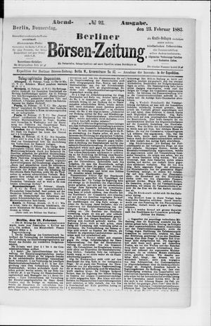 Berliner Börsen-Zeitung vom 23.02.1882