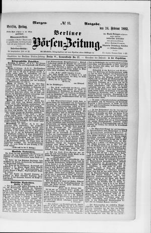 Berliner Börsen-Zeitung vom 24.02.1882