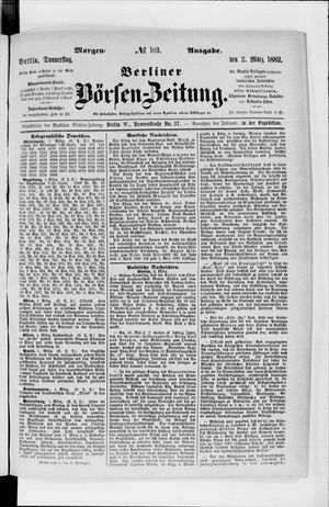 Berliner Börsen-Zeitung vom 02.03.1882