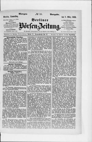 Berliner Börsen-Zeitung vom 09.03.1882