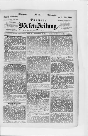 Berliner Börsen-Zeitung vom 11.03.1882