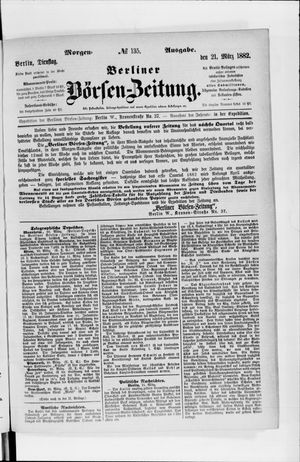 Berliner Börsen-Zeitung vom 21.03.1882