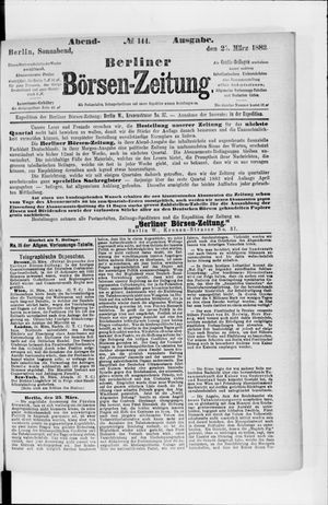 Berliner Börsen-Zeitung vom 25.03.1882