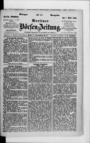 Berliner Börsen-Zeitung vom 01.04.1882