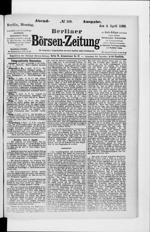 Berliner Börsen-Zeitung vom 04.04.1882
