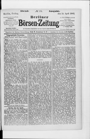 Berliner Börsen-Zeitung vom 14.04.1882