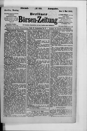 Berliner Börsen-Zeitung vom 01.05.1882