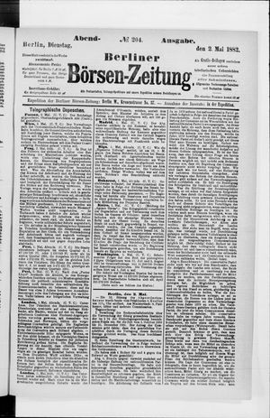 Berliner Börsen-Zeitung vom 02.05.1882