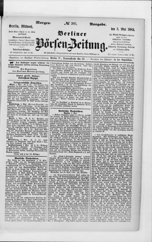 Berliner Börsen-Zeitung vom 03.05.1882