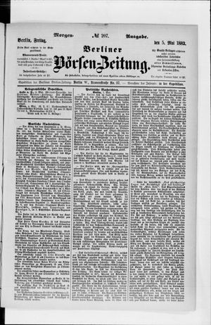 Berliner Börsen-Zeitung on May 5, 1882