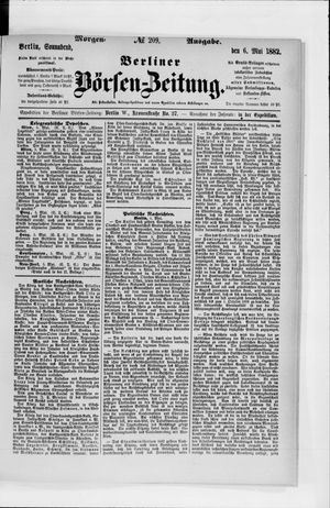 Berliner Börsen-Zeitung vom 06.05.1882