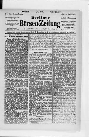 Berliner Börsen-Zeitung vom 06.05.1882
