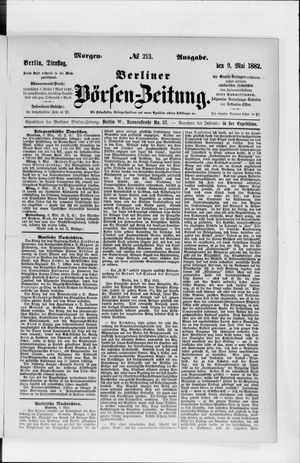 Berliner Börsen-Zeitung vom 09.05.1882