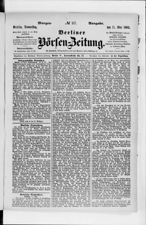 Berliner Börsen-Zeitung on May 11, 1882