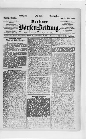 Berliner Börsen-Zeitung vom 14.05.1882
