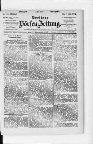 Berliner Börsen-Zeitung vom 07.06.1882