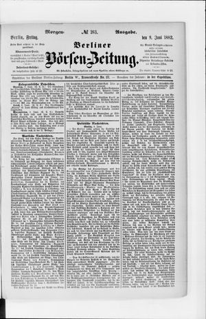 Berliner Börsen-Zeitung vom 09.06.1882