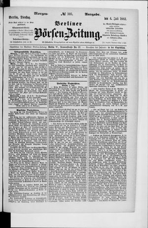 Berliner Börsen-Zeitung vom 04.07.1882