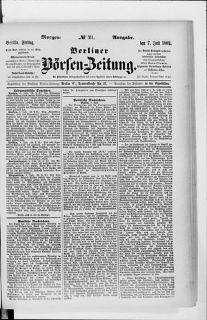 Berliner Börsen-Zeitung vom 07.07.1882