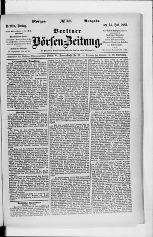 Berliner Börsen-Zeitung vom 14.07.1882