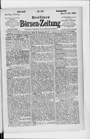 Berliner Börsen-Zeitung vom 17.07.1882