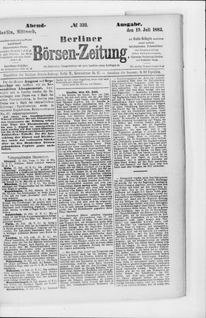 Berliner Börsen-Zeitung vom 19.07.1882