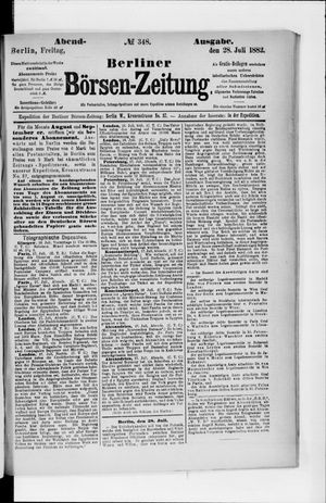 Berliner Börsen-Zeitung vom 28.07.1882