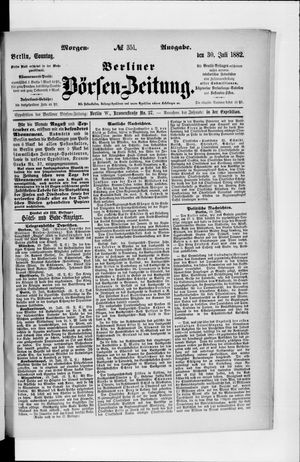 Berliner Börsen-Zeitung vom 30.07.1882