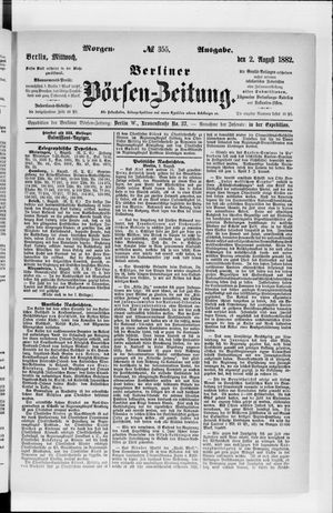 Berliner Börsen-Zeitung vom 02.08.1882